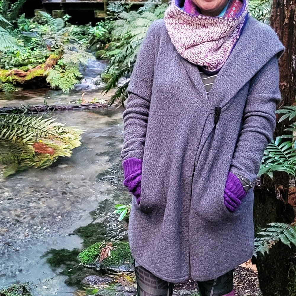 Max Studio Cashmere hooded cardigan